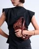 Topshop Topshop Sol shoulder sequin bag with leather handle in rust-Orange - 2