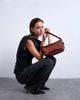 Topshop Topshop Sol shoulder sequin bag with leather handle in rust-Orange - 3