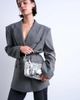 Topshop Topshop Sol shoulder sequin bag with leather handle in silver - 2