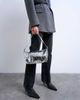 Topshop Topshop Sol shoulder sequin bag with leather handle in silver - 4