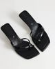 Topshop Topshop Solo strappy mid height heeled mule sandals in black - 2