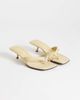 Topshop Topshop Solo strappy mule mid heel sandals in buttermilk-White - 2