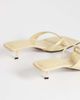 Topshop Topshop Solo strappy mule mid heel sandals in buttermilk-White - 3