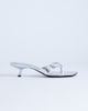 Topshop Topshop Solo strappy mule mid heel sandals in silver - 1
