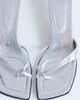 Topshop Topshop Solo strappy mule mid heel sandals in silver - 4