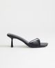 Topshop Topshop Sophie asymmetric mid heel mules in black - 1