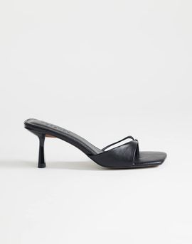 Topshop Topshop Sophie asymmetric mid heel mules in black
