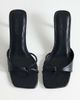 Topshop Topshop Sophie asymmetric mid heel mules in black - 3