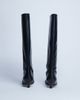 Topshop Topshop Sophie Premium leather pointed toe knee high boots in black - 3
