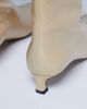 Topshop Topshop Sophie Premium leather pointed toe knee high boots in buttermilk-White - 3