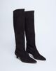 Topshop Topshop Sophie Premium suede leather pointed toe knee high boots in chocolate-Brown - 4
