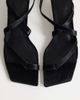 Topshop Topshop Sophie strappy mid heel sandals in black print hair on real leather - 2