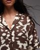 Topshop Topshop souvenir mini shirt dress in abstract cow hide print-Multi - 3
