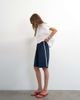 Topshop Topshop sport stripe detail shorts in navy - 2
