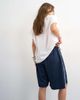 Topshop Topshop sport stripe detail shorts in navy - 3