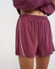 Topshop Topshop sporty piping detail shorts in burgundy - part of a set-Red - 4