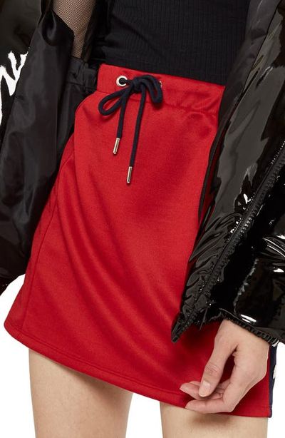 Topshop Topshop Sporty Popper Miniskirt