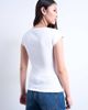Topshop Topshop square neck rib knit cap sleeve tee in white - 4