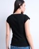 Topshop Topshop square neck ribbed cap sleeve tee in black - 4