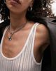 Topshop Topshop stainless silver coin t bar necklace - 3