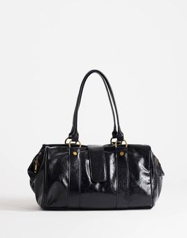 Topshop Topshop Star hardware detailing medium bowler shoulder bag in black