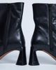 Topshop Topshop Star Premium leather round toe block heel boots in black - 2