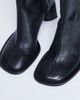 Topshop Topshop Star Premium leather round toe block heel boots in black - 3