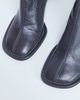Topshop Topshop Star Premium leather round toe block heel boots in gray - 3