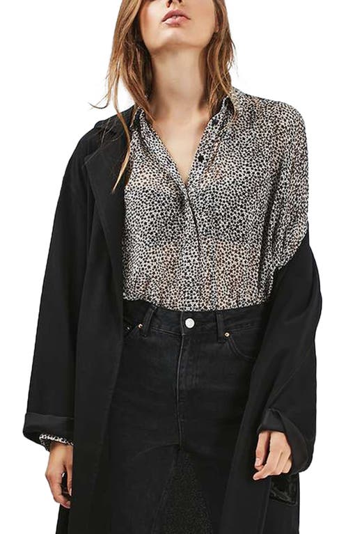 Topshop Topshop Star Sheer Shirt