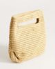 Topshop Topshop Stella small clutch purse in natural straw effect-Neutral - 3