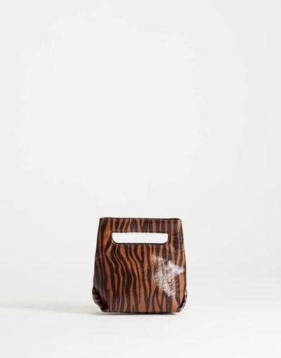 Topshop Topshop Stella small clutch purse in tiger-Brown