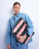 Topshop Topshop Stevie large striped faux leather tote in pink & khaki green - 4