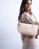 Topshop Topshop Stina real leather shoulder bag in off-white pony - 1