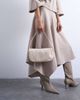 Topshop Topshop Stina real leather shoulder bag in off-white pony - 3