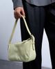 Topshop Topshop Stina small hair-on real leather shoulder bag in green - 3