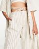 Topshop Topshop stripe linen-blend tie waist pants in beige - part of a set-Neutral - 3