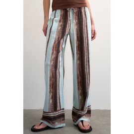 Topshop Topshop Stripe Linen Blend Pants