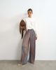 Topshop Topshop stripe plisse pants in brown-Multi - 1