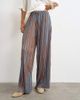 Topshop Topshop stripe plisse pants in brown-Multi - 2