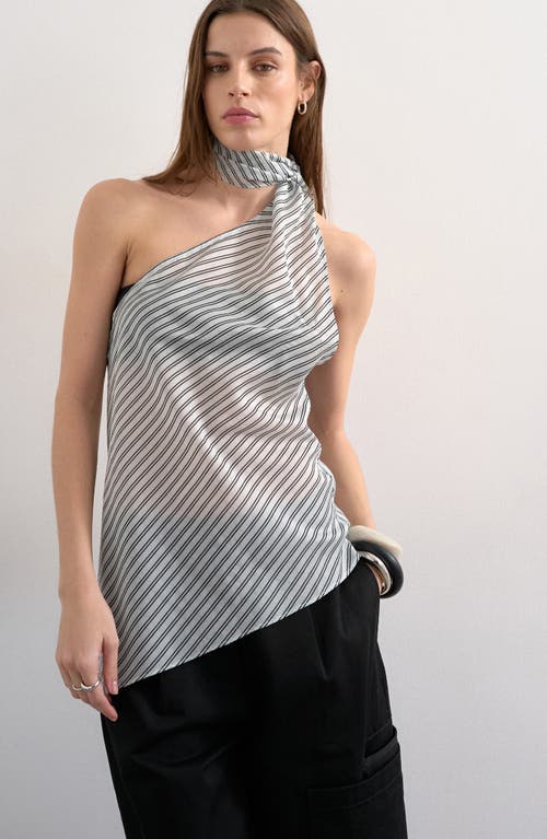 Topshop Topshop Stripe Scarf Open Back Halter Top