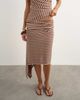 Topshop Topshop striped asymmetric skirt in brown - 2