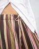 Topshop Topshop striped crinkle tie waist wide leg pants in pink - 4