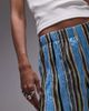 Topshop Topshop striped crinkle wide leg shorts in multi - 3