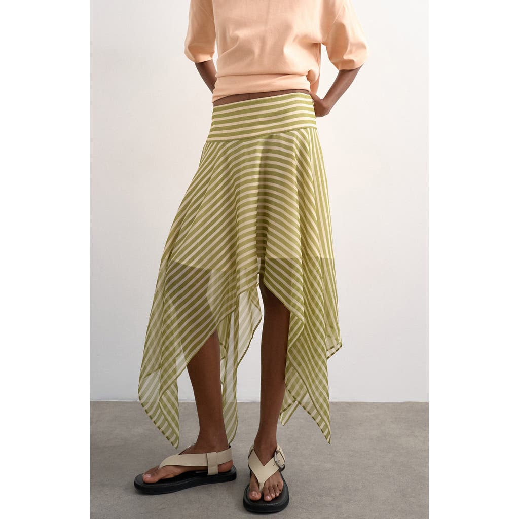 Topshop Topshop Striped Hanky Hem Miniskirt