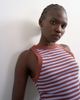 Topshop Topshop striped rib knit racer back tank top in brown - 4