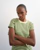 Topshop Topshop striped rib knit short sleeve tee in green - 2