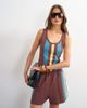 Topshop Topshop striped shorts in chocolate - part of a set-Brown - 2