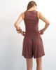 Topshop Topshop striped shorts in chocolate - part of a set-Brown - 3
