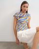 Topshop Topshop striped wrap front ruched top in multi-Green - 1