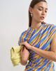 Topshop Topshop striped wrap front ruched top in multi-Green - 3